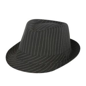 Pinstripe fedora hat